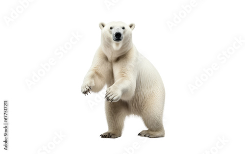 Polar Bear s Upright Stance On Isolated Background