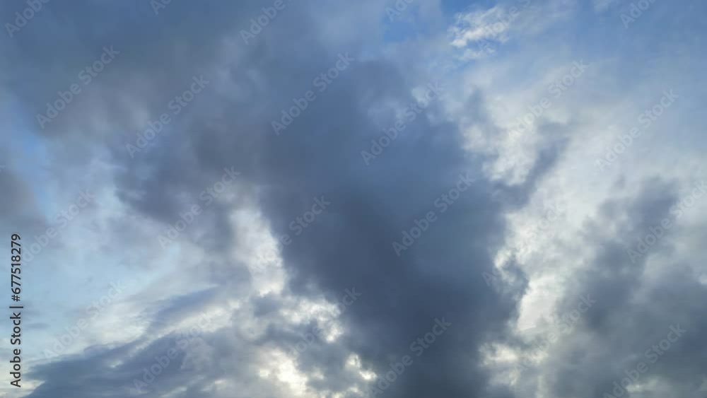 Fast Moving Winter Clouds over England UK Fast Moving Winter Clouds over England UK
