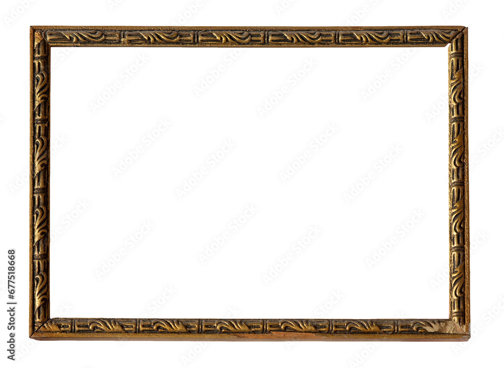 Naklejka premium antique golden photo frame