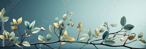 Seamless Realistic Leaves Branches Trendy Colors   Banner Image For Website  Background Pattern Seamless  Desktop Wallpaper