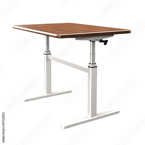 Adjustable Height Table isolated on transparent background