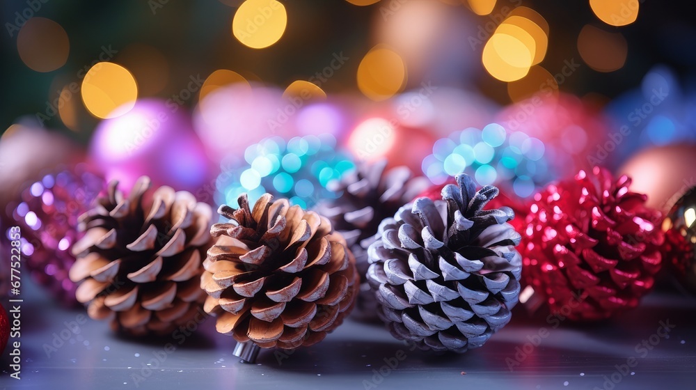 pine cones and Christmas tree pine cones and Christmas tree