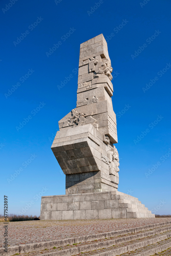 Monument of the Coast Defenders, Westerplatte Gdansk, Pomeranian Voivodeship, Poland.