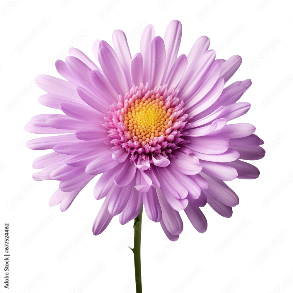 Aster flower isolated on transparent background Aster flower isolated on transparent background