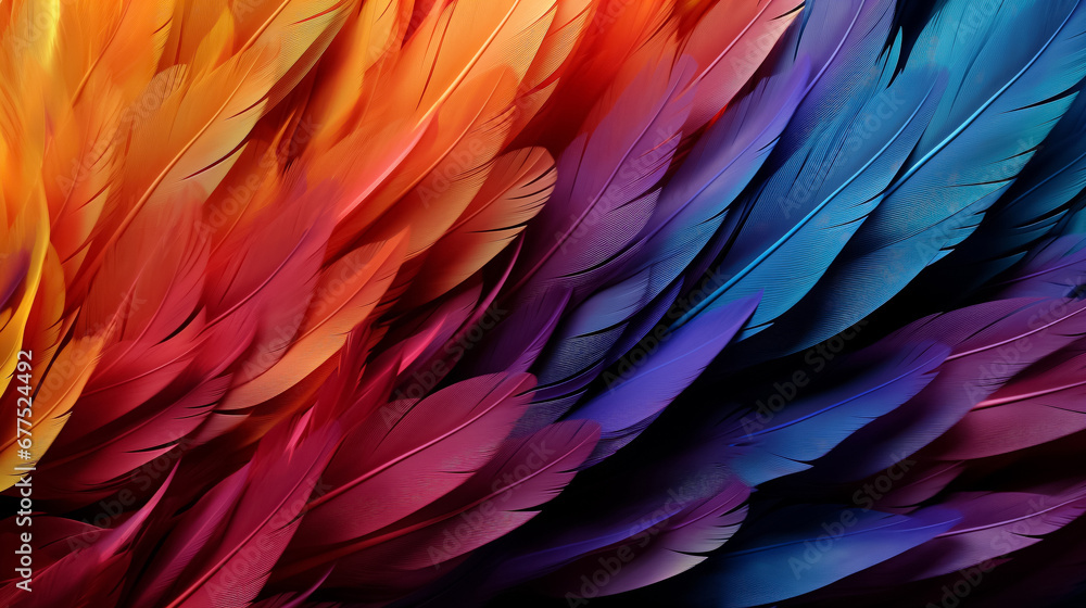 Colorful bird feathers texture abstract pattern background Colorful bird feathers texture abstract pattern background