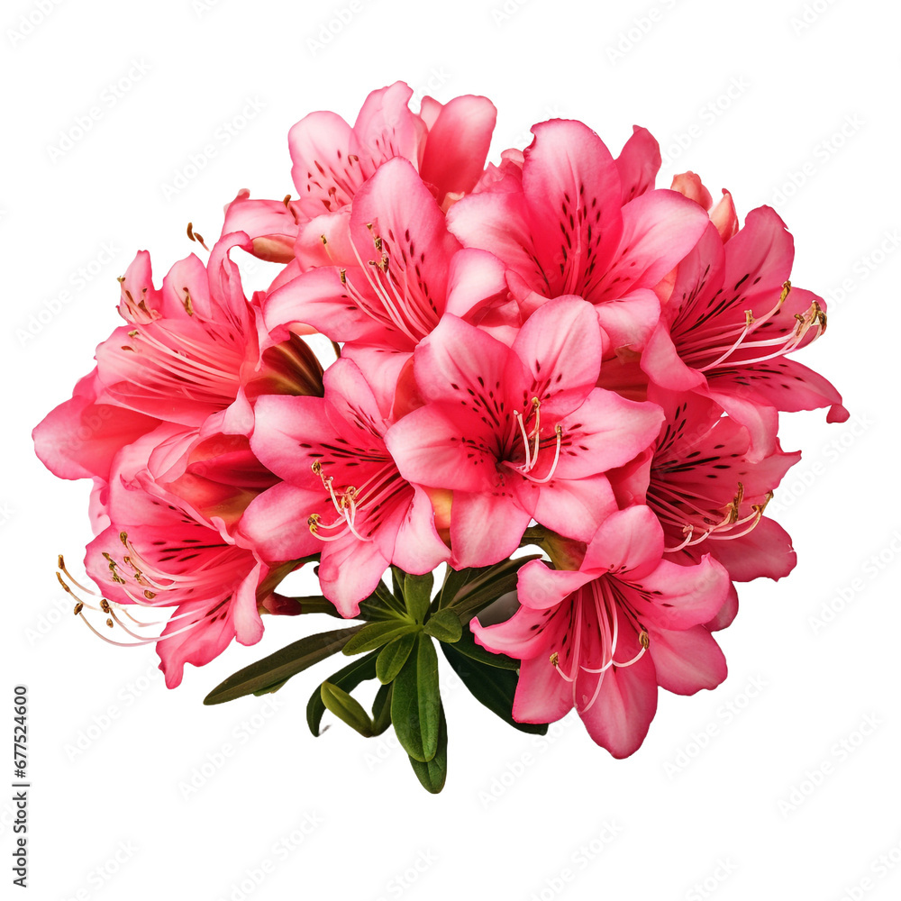 Azalea flower isolated on transparent background