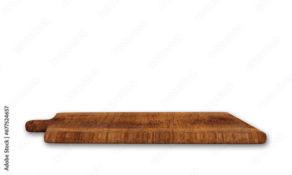 old wooden cutting board top view on alpha background 3d render concept object old wooden cutting board top view on alpha background 3d render concept object