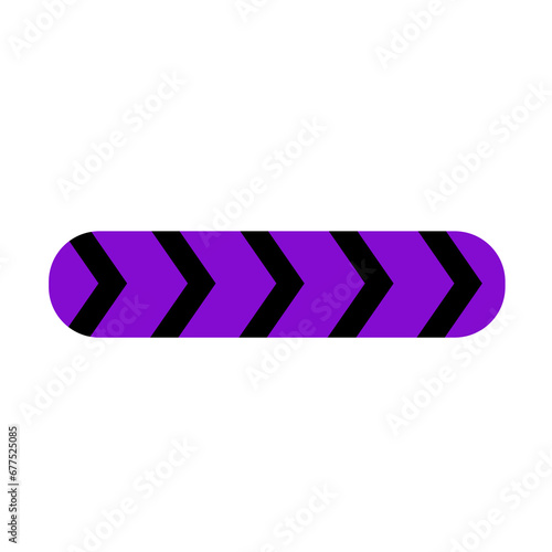 purple banner with arrow
