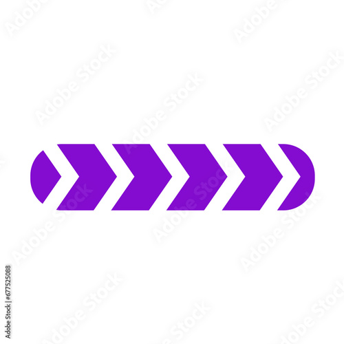 purple banner with arrow