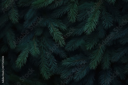 Fluffy fir green tree brunch close up. Christmas wallpaper concept.