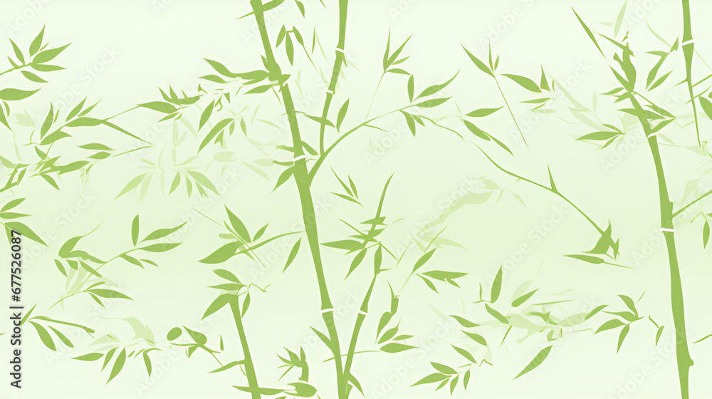 Naklejka premium bamboo background illustration | generative AI