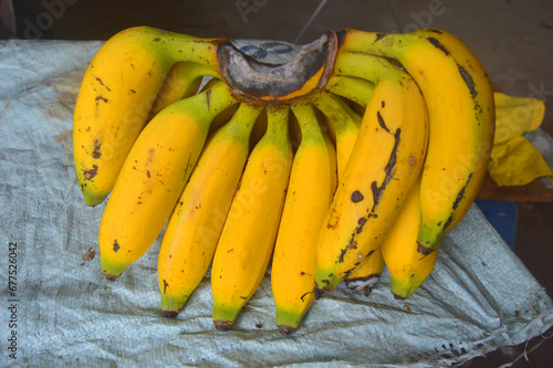 yellow ripe bananas