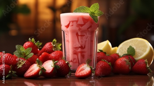 cocktail with strawberry