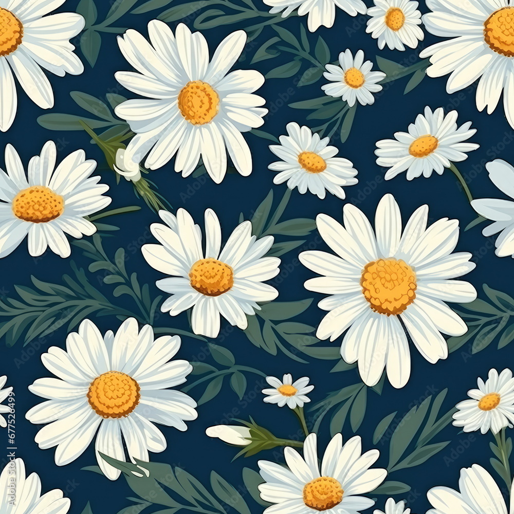 Seamless Pattern Daisy Flower Seamless Pattern Daisy Flower