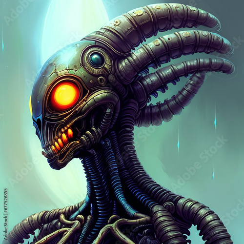 Biomechanical Alien creatur...