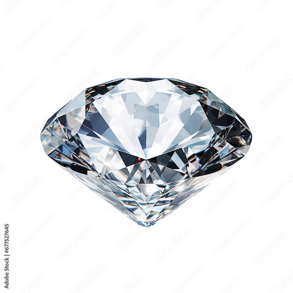 Beautiful diamond isolated on transparent background