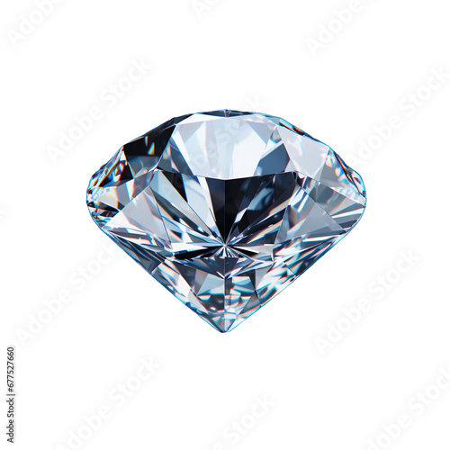 Beautiful diamond isolated on transparent background