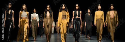 Models walking in a fashion show | generative AI photo