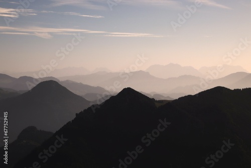 mountain panorama in the mornig light photo