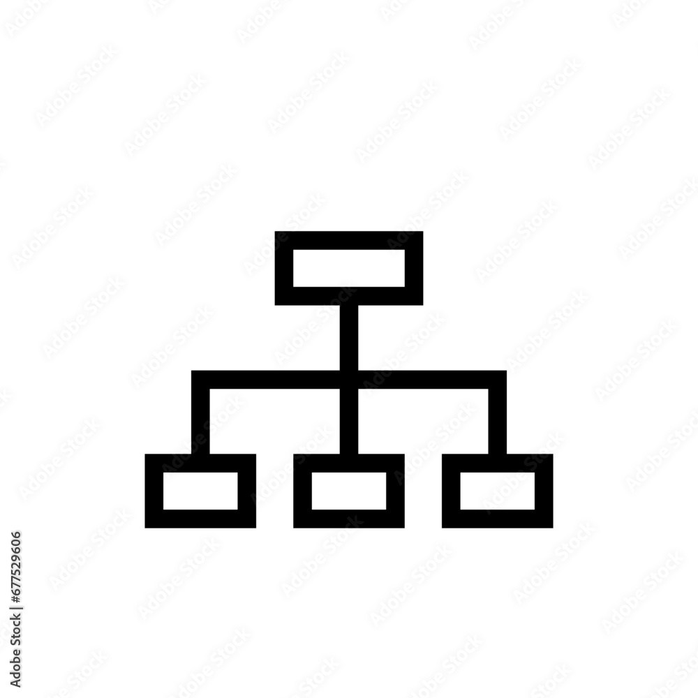 Hierarchy project development icon with black outline style. business, infographic, concept, hierarchy, diagram, management, chart. Vector Illustration Hierarchy project development icon with black outline style. business, infographic, concept, hierarchy, diagram, management, chart. Vector Illustration