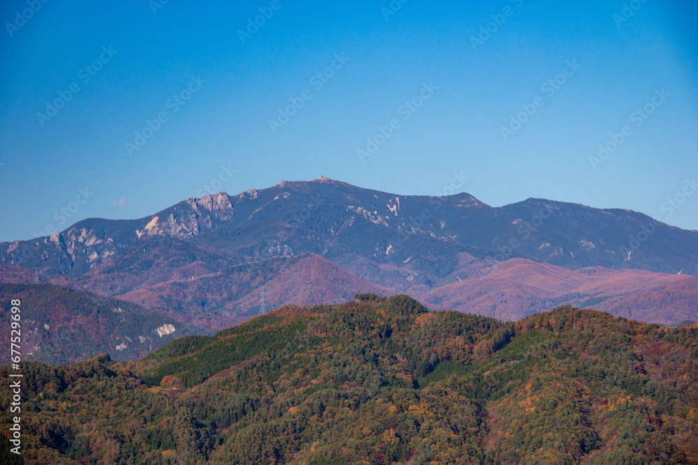 秋の昇仙峡羅漢寺山　弥三郎岳からの絶景　金峰山