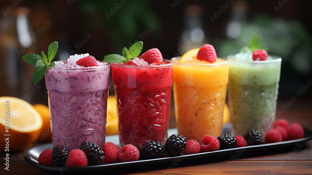 Mixed fruit smoothie. Mixed fruit smoothie.