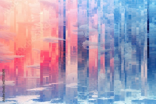 Snowy Abstract Art - Generative AI