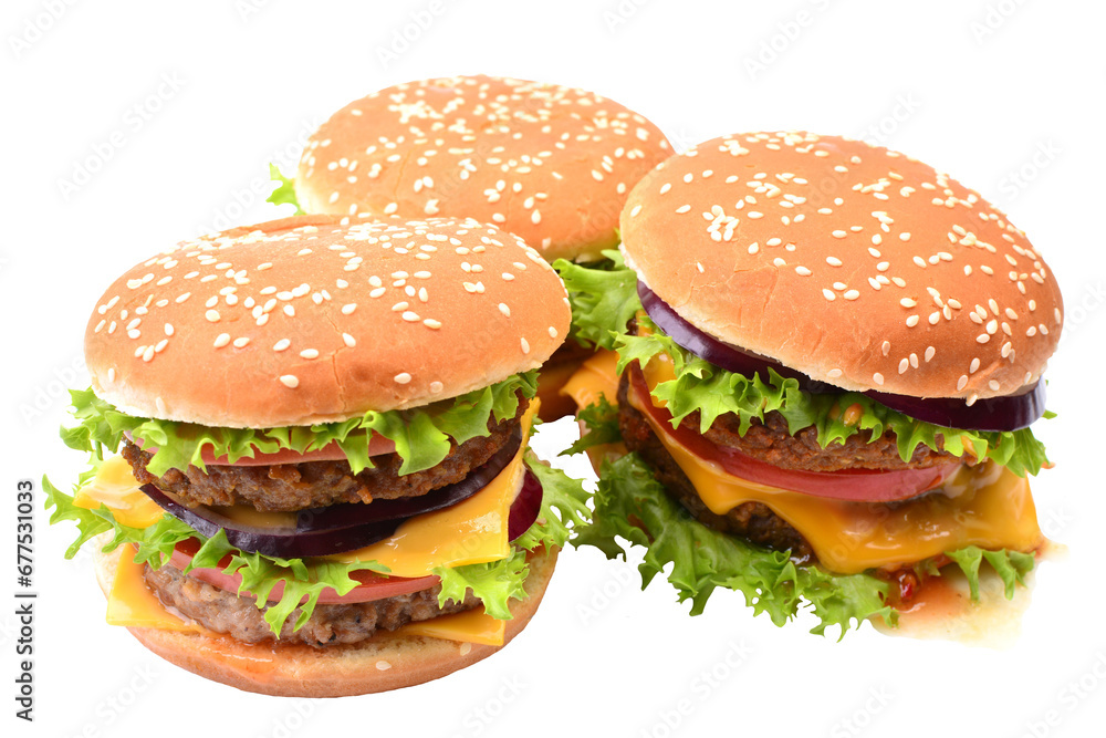 Hamburger isolated on white Hamburger isolated on white