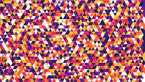 Colorful colourful modern minimalist mid century neo geometric mosaic triangle bauhaus style memphis seamless pattern abstract vector illustration