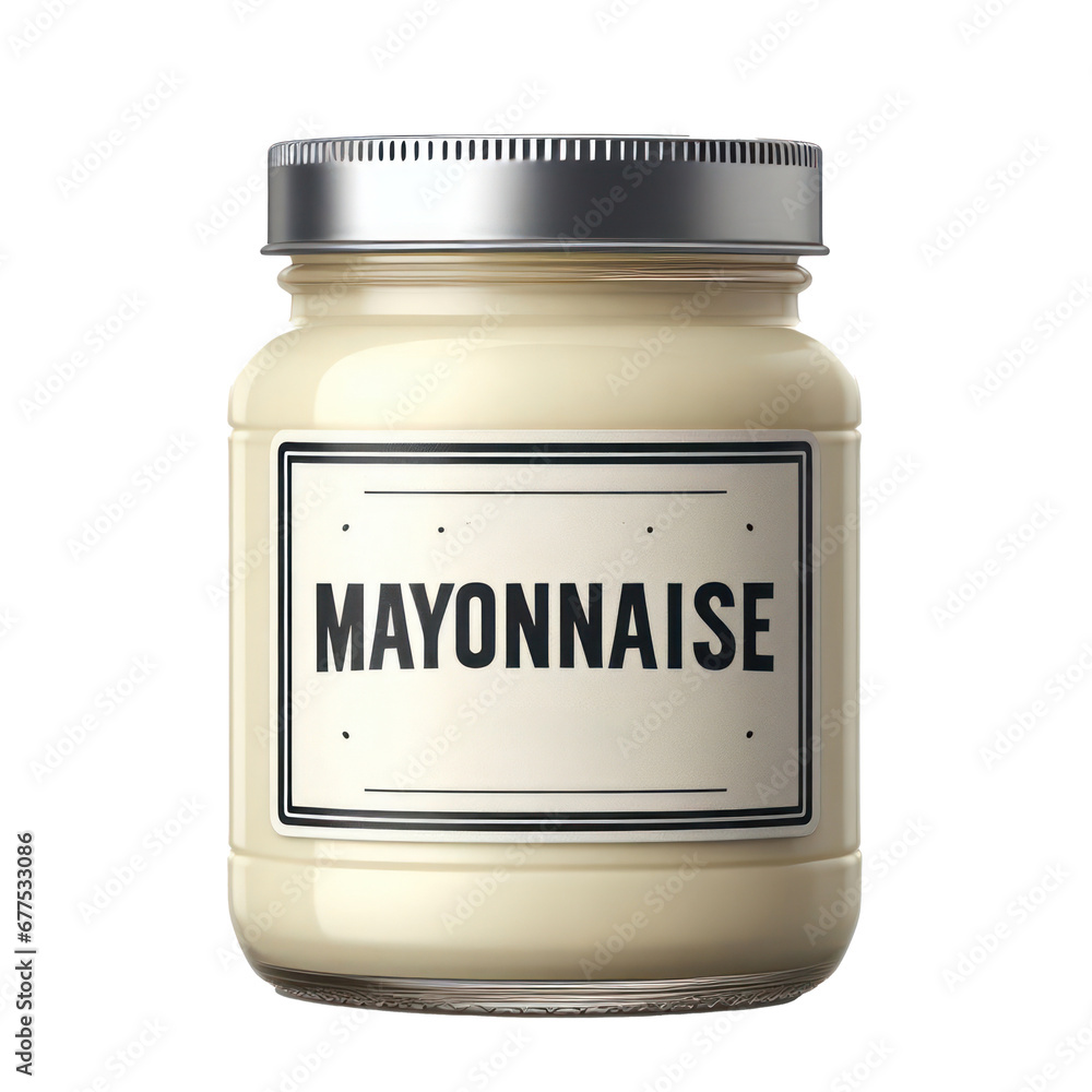 Jar of mayonnaise isolated on white transparent background, PNG Stock ...
