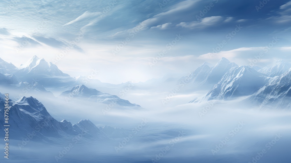 nature snow icy fresh mountain illustration frost cold, beautiful season, christmas landscape nature snow icy fresh mountain