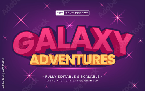 Galaxy 3d editable text effect theme premium
