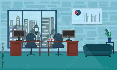 Office  Vectors Illustration design, office cabinet., school, chairs, bookcase, cartoon , vectors Illustration design, photo