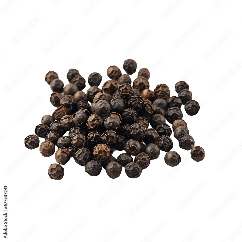 Black pepper isolated on transparent background Black pepper isolated on transparent background