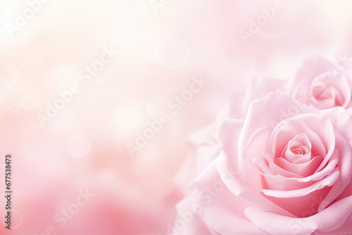 Rose of pink color, Copy space for your text