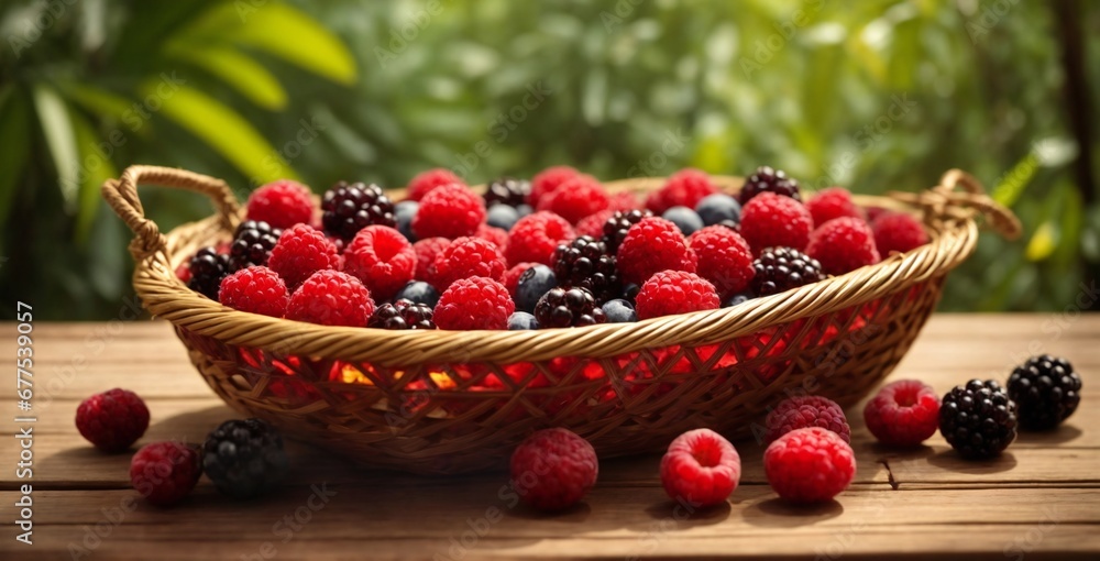 berries freshly picked in a bamboo basket Basket full of red coffee freshly picked from the harvest fresh cherries on a wooden table in a garden generative ai
berries freshly picked in a bamboo basket Basket full of red coffee freshly picked from the harvest fresh cherries on a wooden table in a garden generative ai