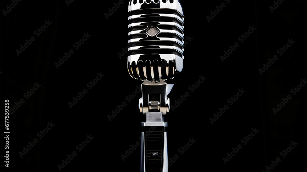 Sonic Power Microphone on Transparent Background.