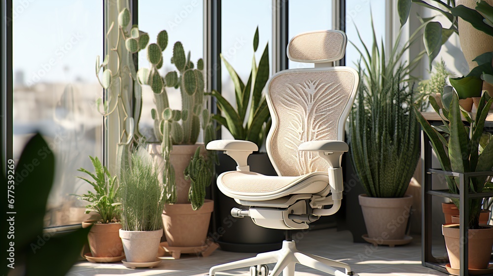 Fototapeta premium Supportive Style: Explore Our Ergonomic Chairs