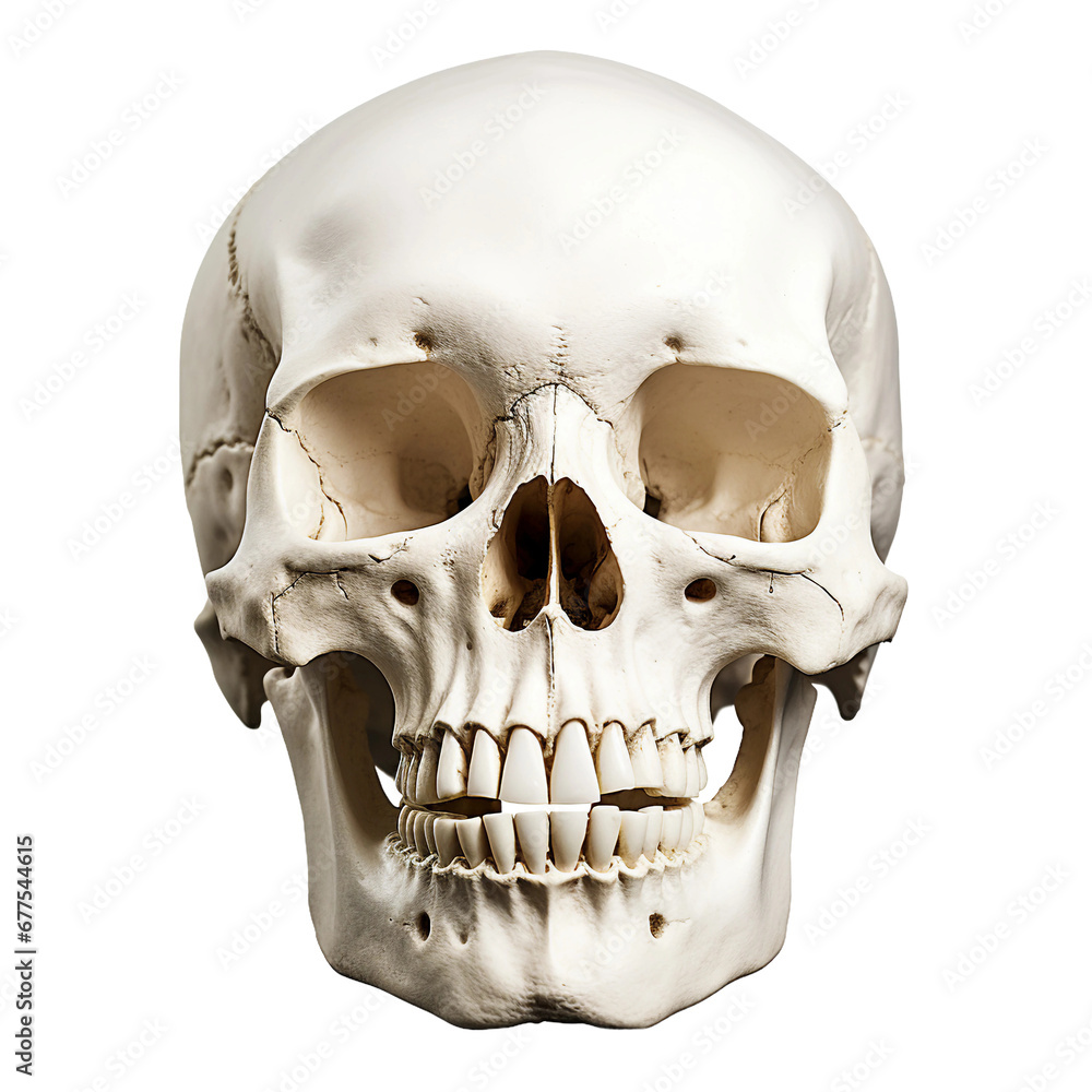 Obraz premium Skull, transparent background, isolated image, generative AI