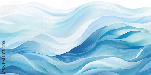 watercolor blue ocean waves background