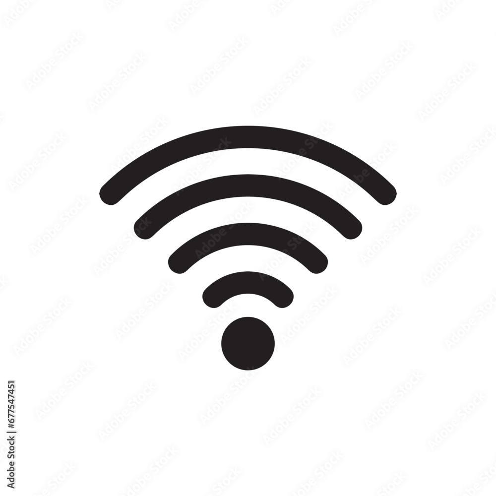 Wi Fi icon vector. Wireless internet logo design. Wifi vector icon illustration isolated on white background Wi Fi icon vector. Wireless internet logo design. Wifi vector icon illustration isolated on white background