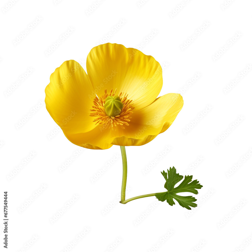 Naklejka premium Buttercup flower isolated on transparent background
