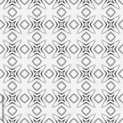 Organic tile. Black and white impressive boho