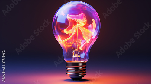 light bulb on black background HD 8K wallpaper Stock Photographic Image