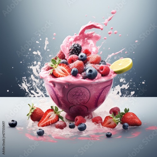 yogurt with berries