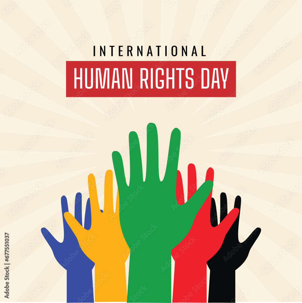 Fototapeta premium International Human Rights Day Social Media Banner Design Vector