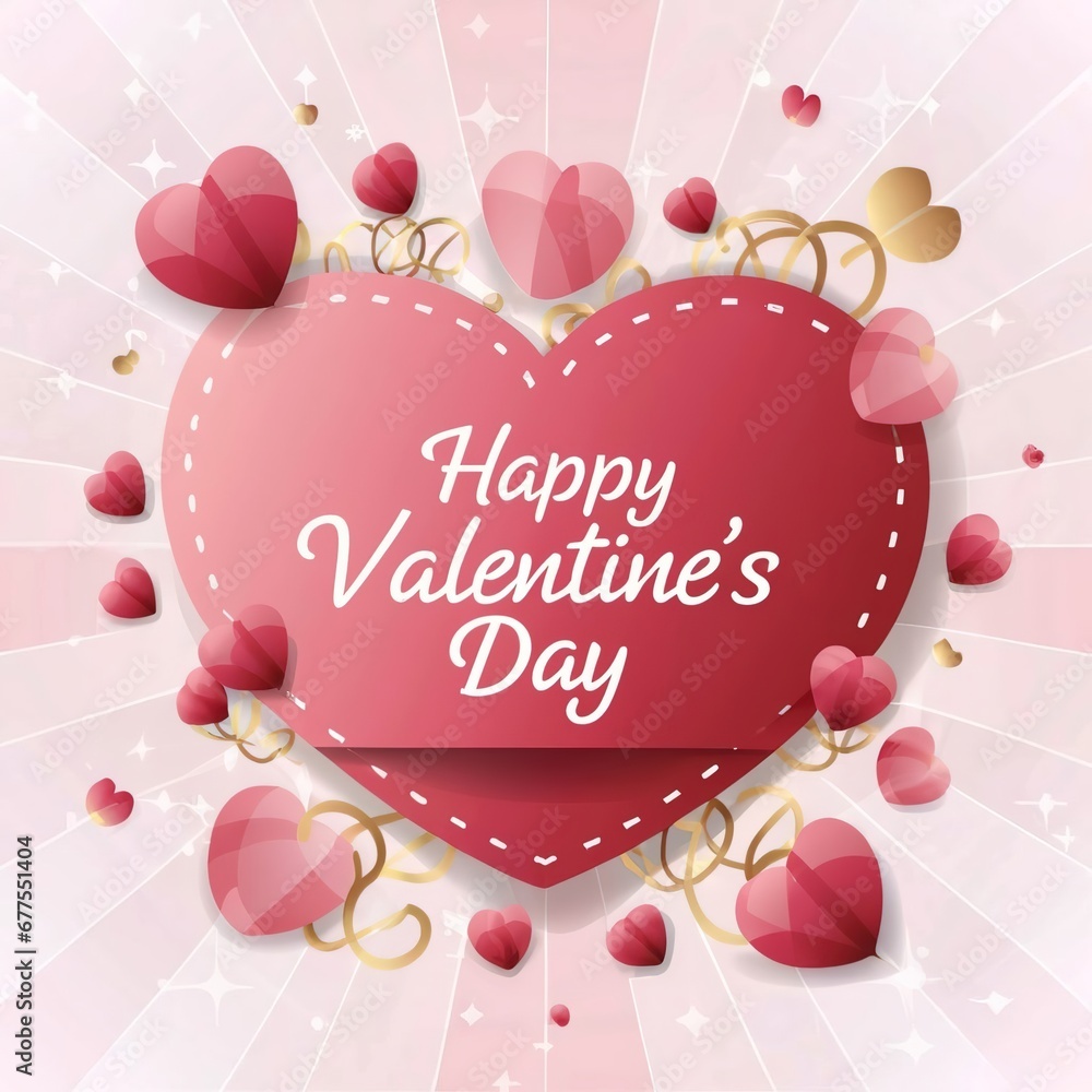 Valentine's Day vector background for a banner