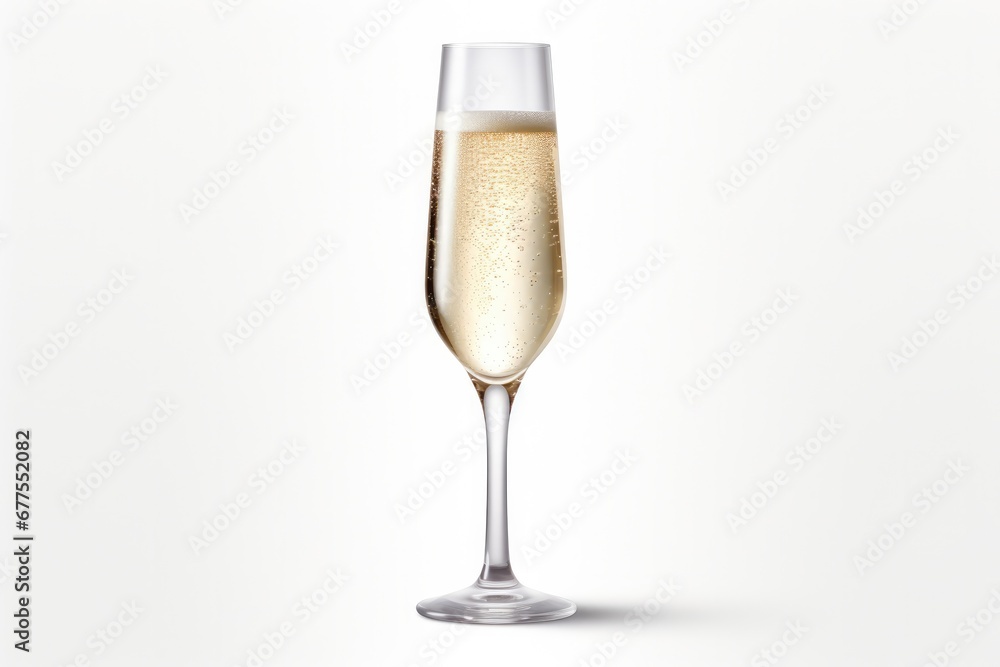 Isolated Champagne Flute On White Background Isolated Champagne Flute On White Background