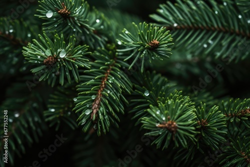 Macro Shot Of Christmas Tree Background