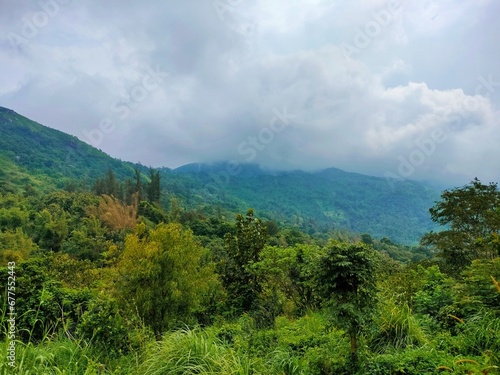 clouds over the mountains